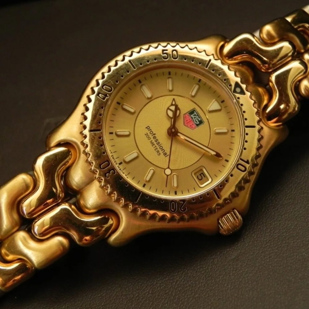 Tag Heuer Luxury Men's WG-1133 18k Gold st.steel WG WD WH Watch
